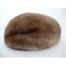 Vintage Roberts Liebes San Francisco Brown Mink Fur Woman&apos;s Beret Hat  eb-30623779